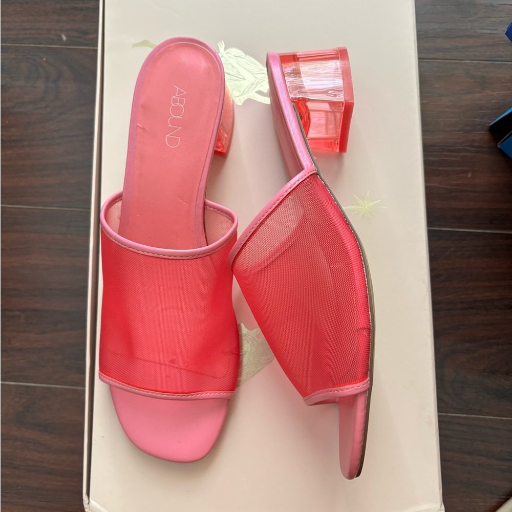 Abound Vibrant Pink Mesh Heels